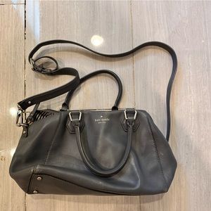 Authentic Kate Spade gray handbag with cross body strap